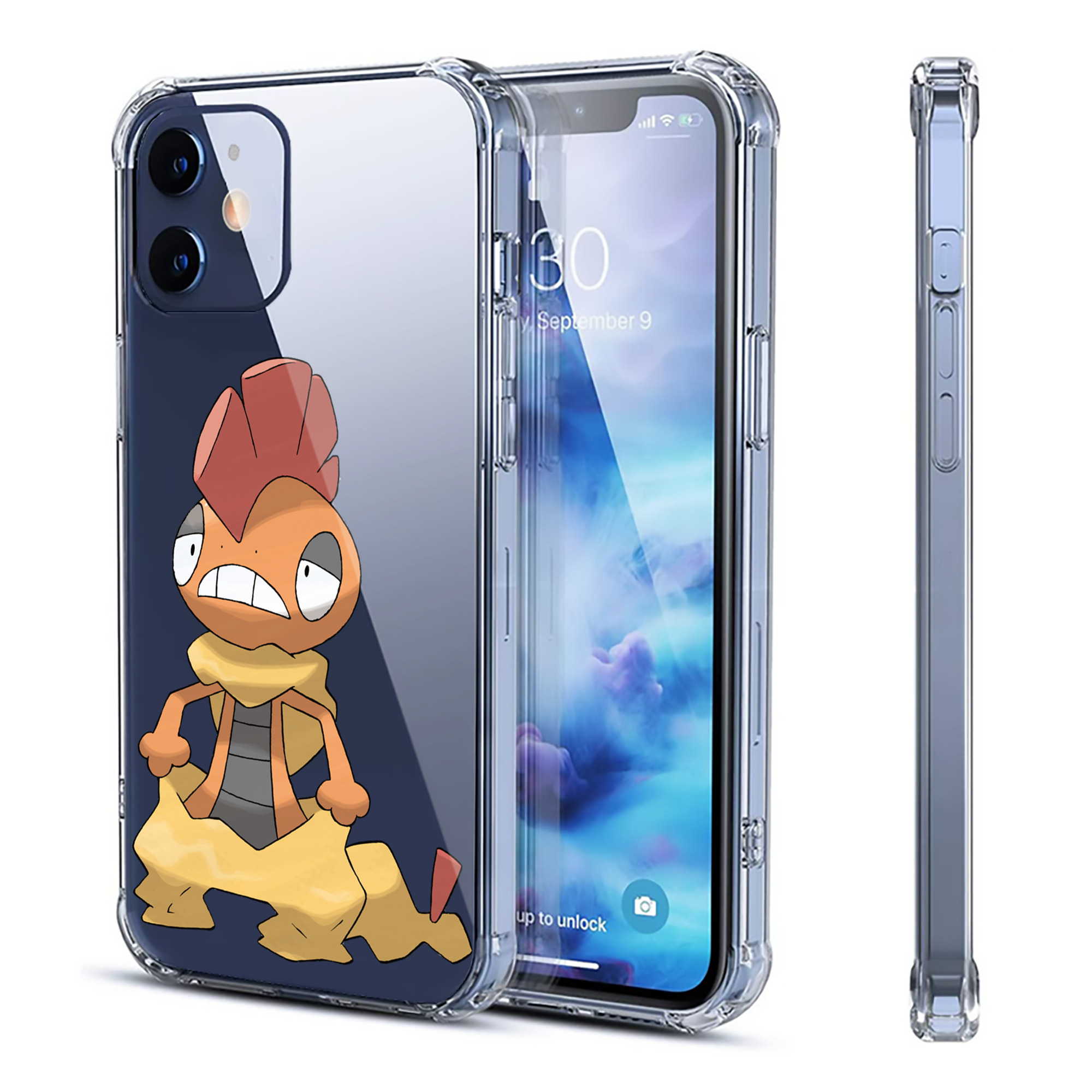 （画像用） ポケットモンスター Pokémon 【iPhone 12シリーズ対応】透明スマホケース（クリアソフトケース）